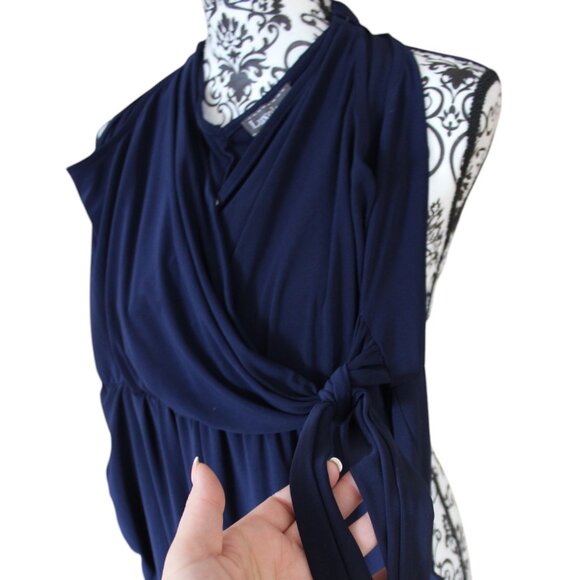 SALE LUXOLOGY Blue Pantsuit Jumper Romper 1 Piece Size L NWT's COMFY CLASSY CUTE - Picture 12 of 16